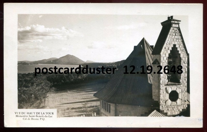 h2864- BROME Que 1940s St.Benoit-du-Lac Monastery. Real Photo Postcard by Allard