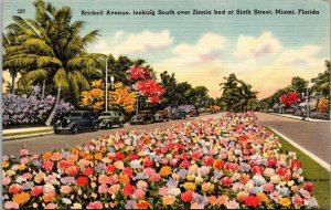 Florida Miami Brickell Avenue Looking South At Sixth Street 1949