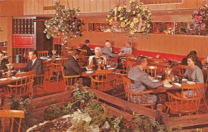 Ray Douglas' Pine Cone Branding Iron Restaurant Fresno, CA 1960s Postcard