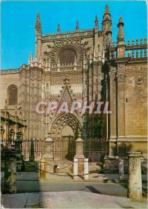 Postcard Modern Sevilla Cathedral (Gate of Prince)