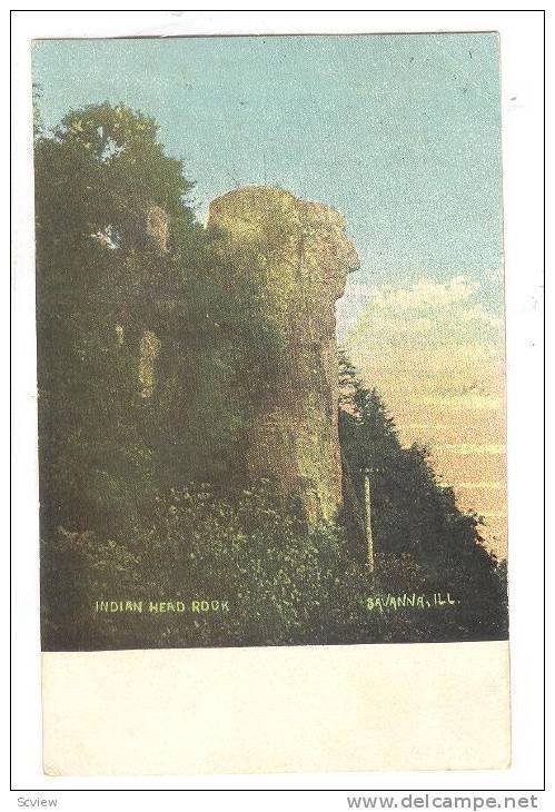 Indian Head Rock, Savanna, Illinois, PU-1910