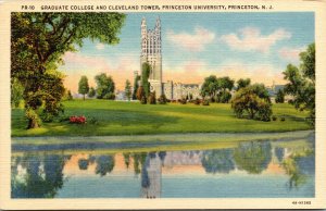 Vtg Princeton University Graduate College Cleveland Tower New Jersey NJ Postcard