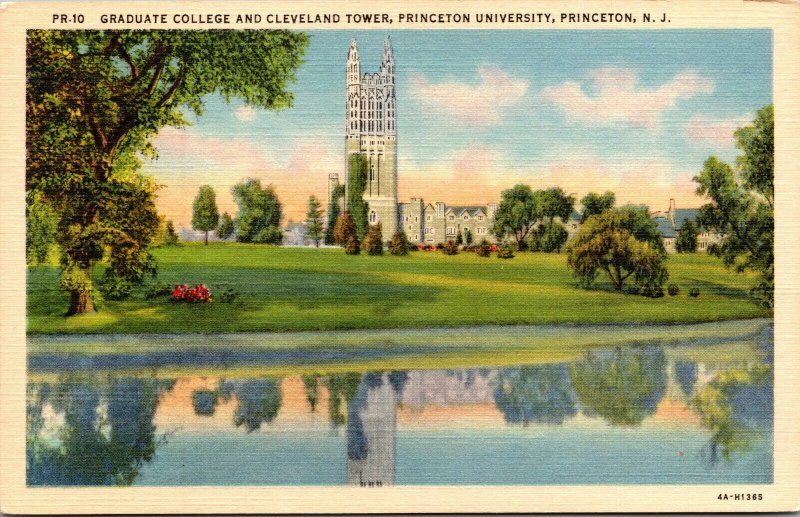 Vtg Princeton University Graduate College Cleveland Tower New Jersey NJ Postcard