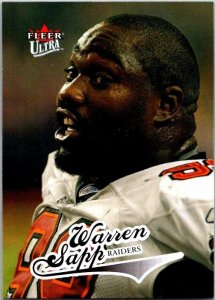 2004 Fleer Football Card Warren Sapp Oakland Raiders sk9262