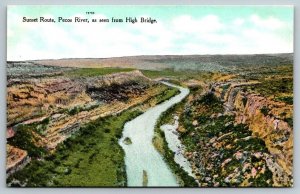 Sunset Route  Pecos River  Texas   Postcard