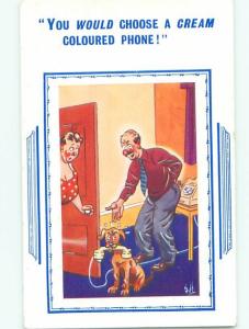 1940's Comic signed DOG ANSWERS THE TELEPHONE AB8940