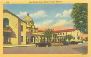 Tucson, Arizona Pima County Courthouse Linen Postcard Unused