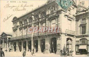 Old Postcard 25 reims the theater
