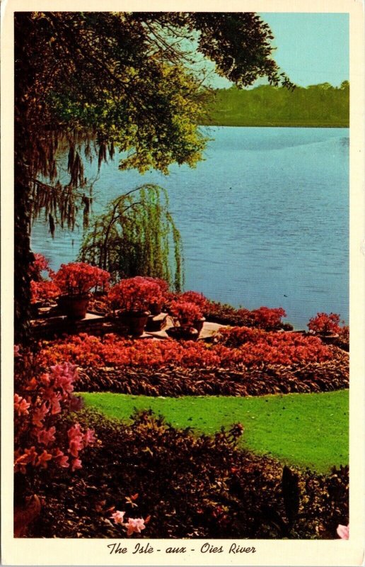 Isle Oies River Bellingrath Gardens Home Theodore AL Postcard PM Rolla MO Cancel 