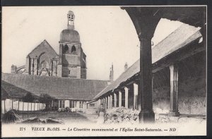 France Postcard - Vieux Blois - Le Cimetiere Monumental Et L'Eglise B1015