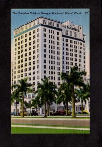 FL Columbus Hotel Biscayne Blvd Miami Florida Postcard