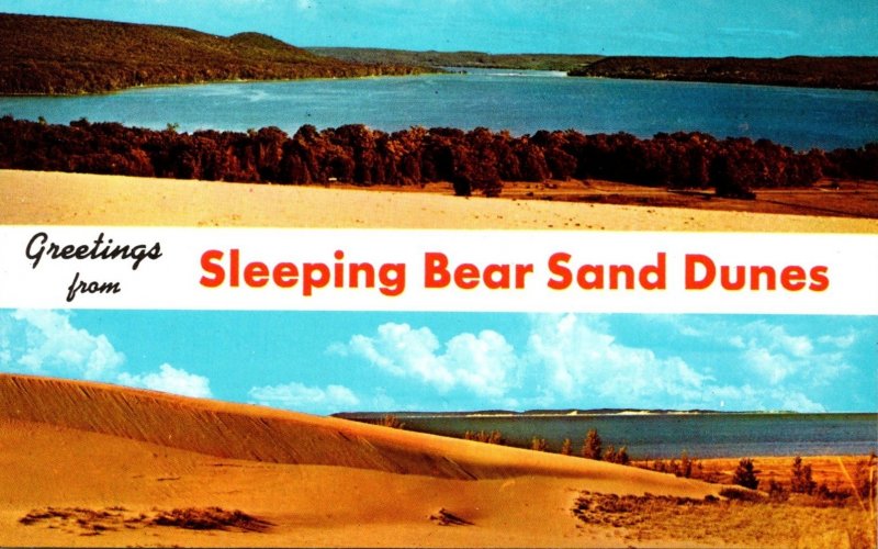 Michigan Leelanau Greetings From Sleeping Bear Sand Dunes