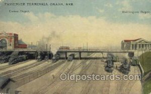 Passenger Terminals, Omaha, NE, Nebraska, USA Train Railroad Station Depot 19...