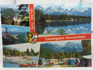 Vintage Multiview  Postcard CampingPlatz Bannwaldsee