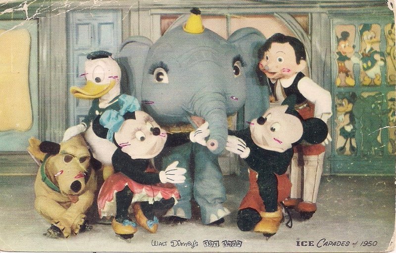 DISNEY Ice Capades Toy Shop 1950, Mickey Mouse, Donald Duck, Pinocchio, Boston