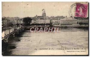 Old Postcard L Adour Bayonne and Bayonne Center