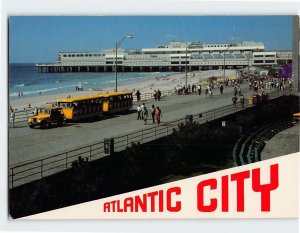 Postcard Bird's Eye View of Boardwalk Atlantic City New Jersey USA