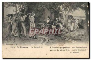 Old Postcard En Provence La Farandole