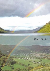 Church Stretton Shropshire 2x Rainbow Postcard s