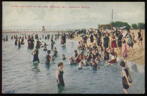 Cooling Off at Silver Beach, St. Joseph, Mich. MI. V.O. Hammond Publishing