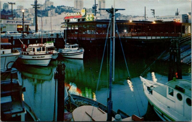 San Francisco CA~Fisherman Wharf~Castagnola Restaurant~Harry's Hoagie House~1960