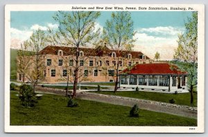 Hamburg PA State Sanatorium Solarium and New East Wing Postcard G27