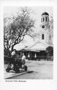 G62/ Foreign RPPC Postcard Barbados Savannah Club People c40s Cunard Line