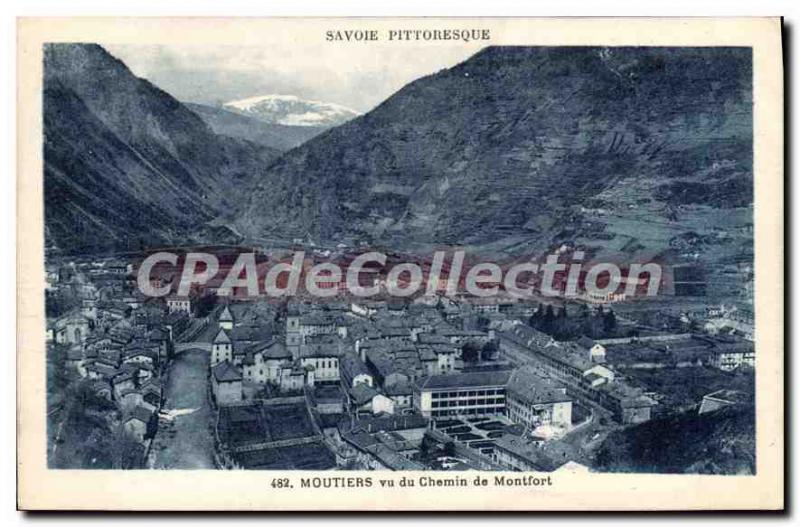 Postcard Old Moutiers Vu du Chemin de Montfort