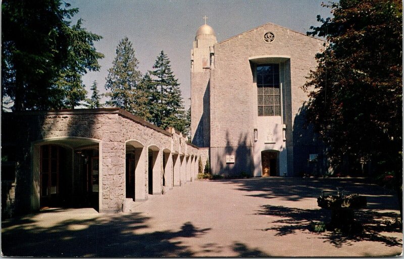 Chapel Mary Our Mother Sancturary Sorrowful Portland Oregon OR Postcard VTG UNP  