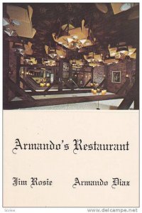 Interior View of Armando's Restaurant, Fine Dining, Vancouver, British Columb...