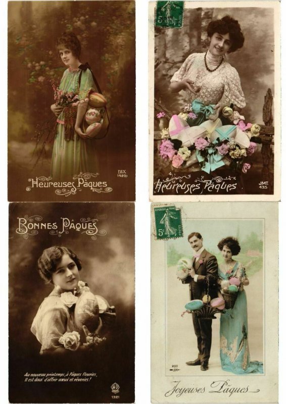 OEUF DE PAQUES EASTER EGGS GLAMOUR REAL PHOTO Lot of 250 CPA (L2456)