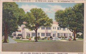 Florida Saint Petersburg Hotel Gayfair 160 Fifth Ave North MR And Mrs William...