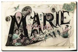 Old Postcard Fancy Marie Surname