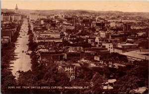 Postcard Pennsylvania Avenue from United States Capitol Washington D.C.~3553