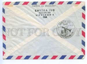 272822 Czechoslovakia 1971 year IF Interflug flight post COVER