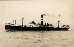 Liverpool England Steamer Steamship S.S. Magician Feilden Real Photo PC