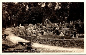 Vtg Modern Shrines Maria Grotto St Bernard College Alabama AL RPPC Postcard