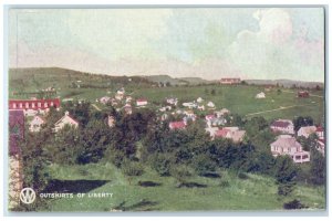 c1910 Scenic View Houses Outskirts Liberty New York NY Unposted Antique Postcard