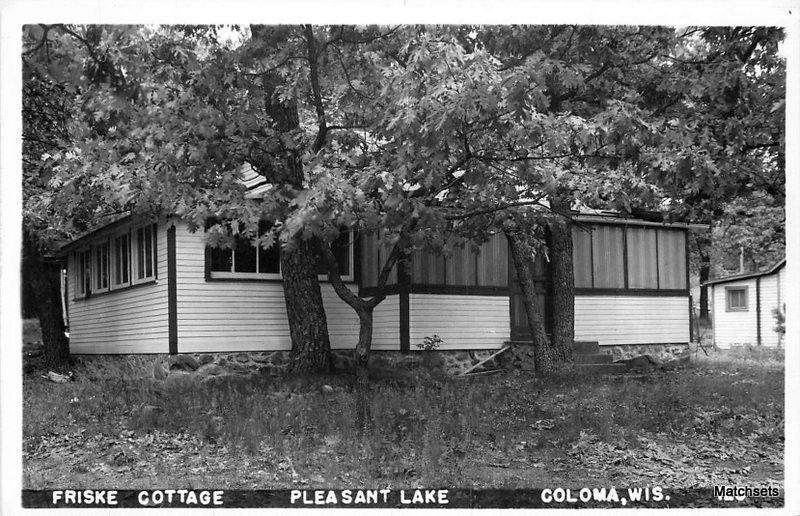 Friske Cottage Pleasant Lake COLOMA WISCONSIN RPPC Postcard 10974
