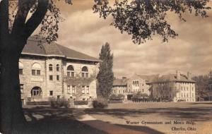 Oberlin Ohio Warner Gymnasium and Mens Bldg Real Photo Antique Postcard J60255