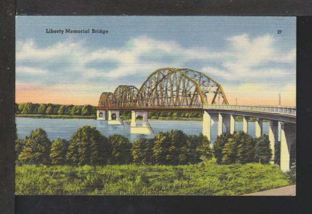 Liberty Memorial Bridge,ND Postcard 