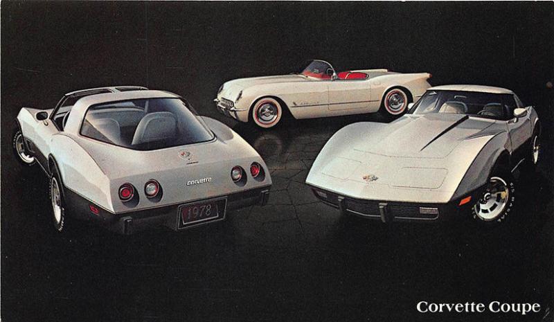 1978 Chevrolet Corvette Sport Coupe Original Advertising Postcard