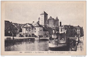 ANNECY, Haute Savoie, France, 00-10s ; Le Chateau.-Le Thiou et les Cygnes