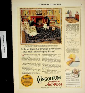 1926 Congoleum Gold Seal Art-Rugs Vintage Print Ad 4476