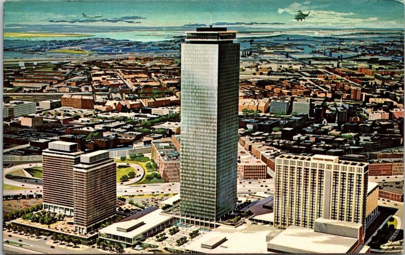 Prudential Center Skyscraper Building Boston Massachusetts MA Postcard Note WOB 