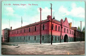 The Armory Building Portland Oregon OR 1912 DB Postcard I9