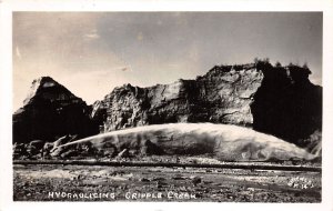 J33/ Cripple Creek  RPPC Postcard c1940 Mining Mine Hydraulicing Water 144