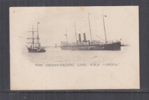 ORIENT PACIFIC LINE  RMS OROYA  c1910 ppc., unused.