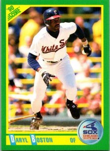 1990 Score Baseball Card Daryl Boston Chicago White Sox sk2555