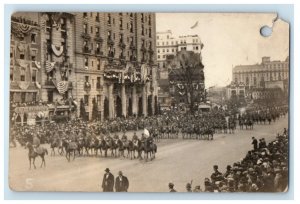 Roosevelt Inaugural Pardo Building Decor Washington D.C. RPPC Photo Postcard